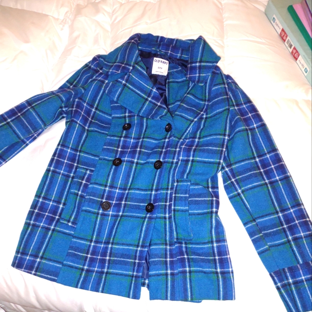 Blue old navy pea coat